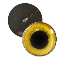 Yellow Owl Sew-On Button Glass Eyes