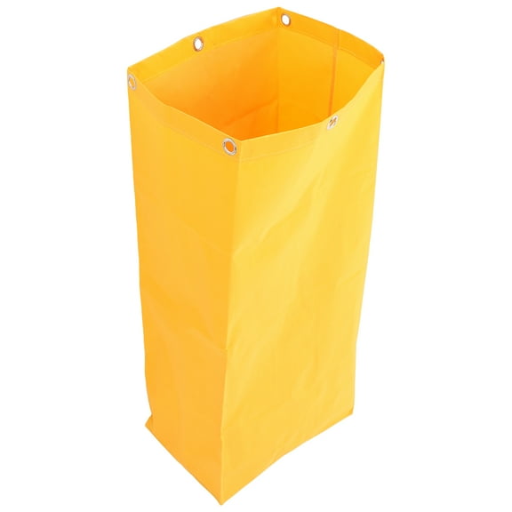 Yellow Oxford Cloth Cleaning Bag for Housekeeping Cart Organizes Rags Tools Efficiently Saves Time
