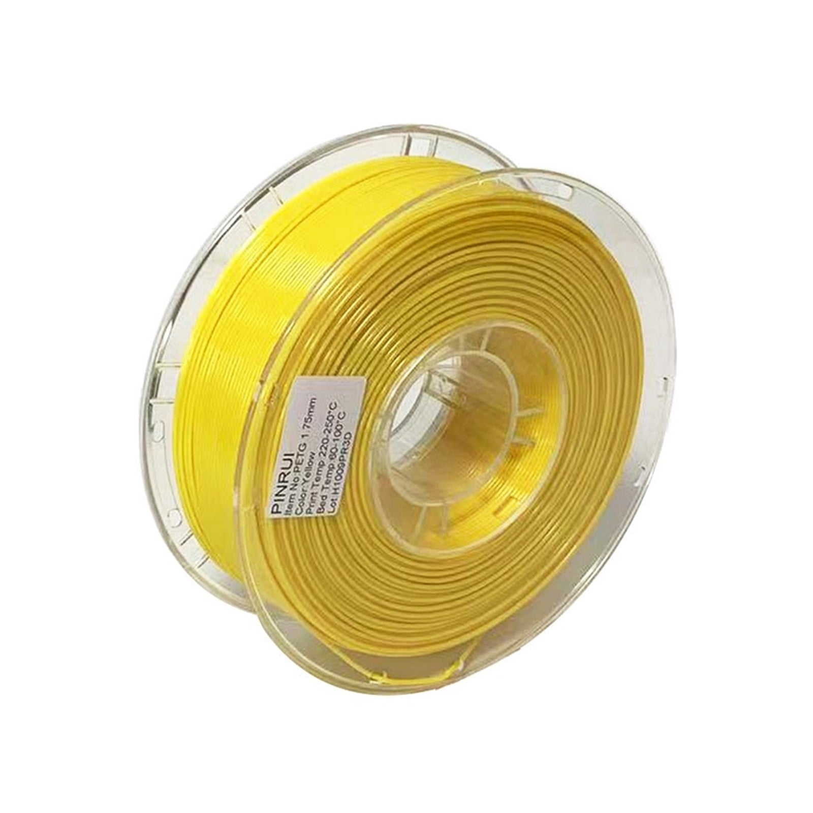 Yellow PETG Filament, 1.75mm +/-0.02mm for Most 3D Printer & 3D Pen, Solid Yarn 3D Printer Accessory, 1KG Neatly Wound