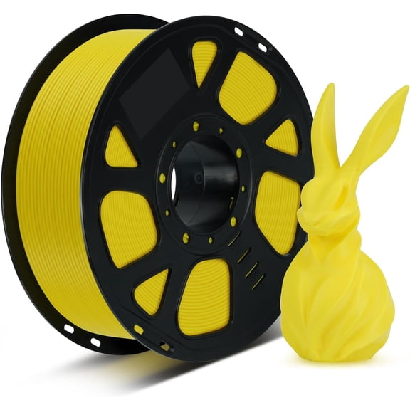Yellow PLA Filament 1.75mm, 1kg Spool (2.2lbs), High Precision +/- 0.03mm, Neatly Wound Filament, Fits for Most FDM 3D Printers