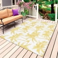 thumbnail image 1 of Yellow Palm Tree Outdoor Rug for Patio/Deck/Porch, Non-Slip Large Area Rug 4 x 6 Ft, Summer Tropical Tree Coastal Beach Indoor Outdoor Rugs Washable Area Rugs, Reversible Camping Rug Carpet Runner, 1 of 8