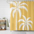 thumbnail image 1 of Yellow Palm Tree Shower Curtains for Bathroom, Coastal Tropical Summer Coconut Plants Waterproof Fabric Shower Curtain, Decorative Bathroom Curtain for Bathtub, 72"x84", No Hooks Included, 1 of 9