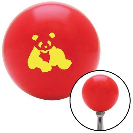 Yellow Panda Bear Red Shift Knob with M16 x 1.5 Insert Shifter Auto Manual Custom