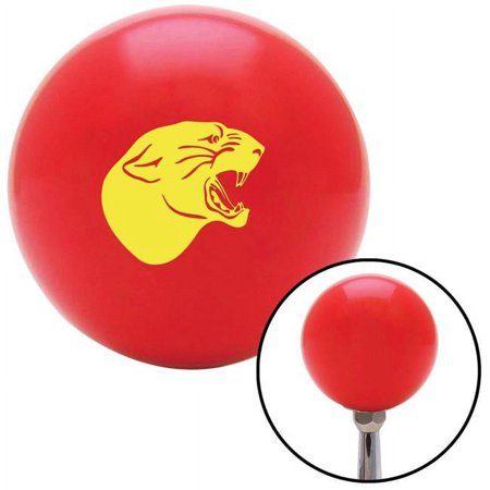 Yellow Panther Red Shift Knob with M16 x 1.5 Insert Shifter Auto Manual Custom Brody