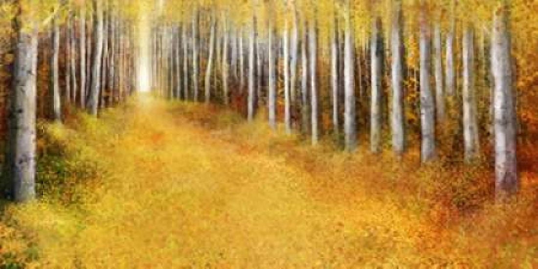 Yellow Path 2 Canvas Art - Ken Roko (10 x 20)