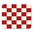 thumbnail image 1 of Yellow Pattern Red Cream Chess Board Beige Checkered Burgundy Chessboard Mousepad Mouse Pad Mouse Mat 9x10 inch, 1 of 3