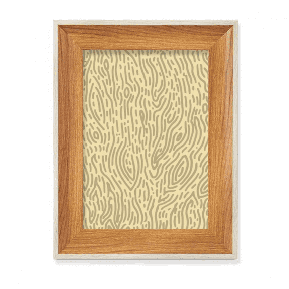 Yellow Patterns Bark Fingerprint Desktop Wooden Photo Frame Display Picture Art Painting Multiple Sets