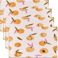 thumbnail image 1 of Yellow Peach Placemats Set of 4 18"x12" Summer Fruit Table Place Mats, for Decor Peach Botancial Placemat for Kitchen Dining Table Decor Indoor Outdoor Cute, 1 of 4