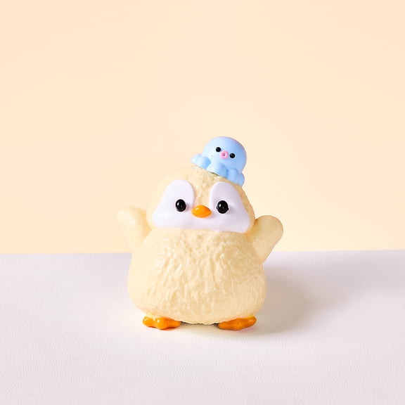 Yellow Penguin Taba Squishy Toys for Adults  Cute Stress Relief Fidget Sensory Toys, Soft Silicone Squeeze Gifts for Teens Adults