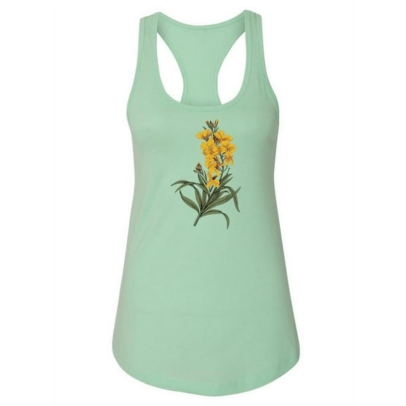 Yellow Petals Racerback Tank Women -Image by Shutterstock, Female Small