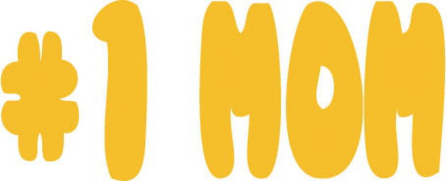 Yellow Picniva #1 Mom Quotes Stickers - Laptop Stickers - 5