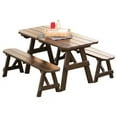 thumbnail image 1 of Yellow Pine Traditional Picnic Table with 2 Benches, 1 of 21