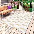 thumbnail image 1 of Yellow Pineapple Outdoor Rug for Patio/Deck/Porch, Non-Slip Large Area Rug 5 x 7 Ft, Vintage Summer Tropical Fruit Indoor Outdoor Rugs Washable Area Rugs, Reversible Camping Rug Carpet Runner, 1 of 8