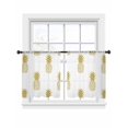 thumbnail image 1 of Yellow Pineapple Sheer Curtains 2 Panels Set Abstract Fruit White Background Modern Sheer Window Curtains Light Filtering Rod Pocket Voile Drapes for Bedroom Living Room 52"x45", 1 of 8