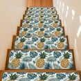 thumbnail image 1 of Yellow Pineapple Stair Treads Non Slip for Steps Green Monstera Leaves Tropical Botanical Summer 15 Pcs Reusable Adhesive Stair Runner Mats for Dogs Elders Carpet Treads Rugs for Staircase 8x30 In, 1 of 9