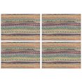 thumbnail image 1 of Yellow and Pink Geometric Boho Pattern Summer Placemats Table Placemats Set Of 4-Linen Kitchen Washable Placemats Table Mats 11.8"x17.7" Non-Slip Heat Resistant, 1 of 6