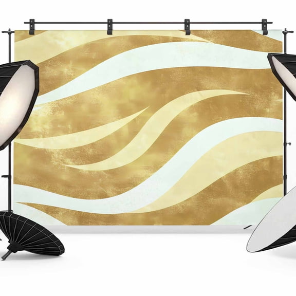 Yellow Pink Waves Backdrop for Photoshoot,Photography Photo Studio Background Wall Backdrop,Ombre Sea Ripples Shabby Beach Back Drop Banner Panel for Portraits Wedding Live Streaming Decor 7x5Ft