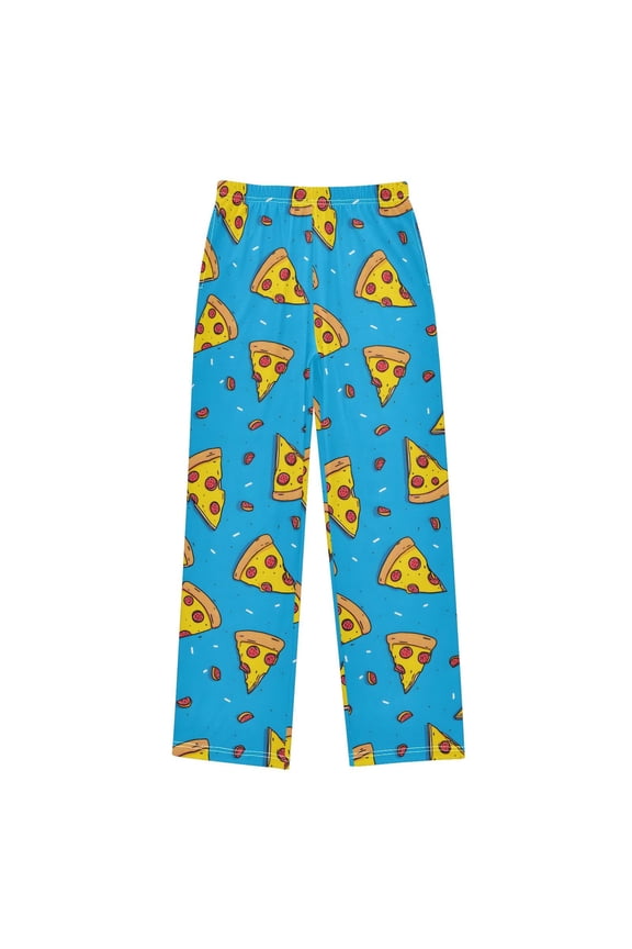 Yellow Pizza Pattern Pajama Pants Soft Lightweight Lounge Pants Bottoms Sleep Pants Warm Comfy