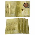 thumbnail image 1 of Yellow Placemats Set of 4 Retro Oil Painting Modern Abstract Art Aesthetics Place Mats Indoor Wipeable Table Mats Washable Cloth Dining Table Placemats for Kitchen Holiday Party Home Decor 13x19 Inch, 1 of 9