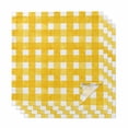 thumbnail image 1 of Yellow Plaid Cloth Napkins, Watercolor Grid Checker Gingham Farmhouse Washable and Reusable Dinner Napkins Set of 4, Table Napkin for Kitchen Party Birthday Wedding Hotel Housewarming 20"x20", 1 of 8