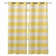 thumbnail image 1 of Yellow Plaid Striped Blackout Curtains for Bedroom, Farmhouse Checkered Modern Abstract Art Thermal Insulated Kitchen Drapes with Grommets, Light Blocking Window Treatment, 2 Panels 42" x 45", 1 of 7