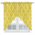 thumbnail image 1 of Yellow Plaid Swag Valances for Windows 2 Pack Retro Country Moroccan National Geometrical Plaid Swag Kitchen Curtains 36 Inches Long Rod Pocket Short Window Treatment for Kitchen Bathroom 36"x36", 1 of 9