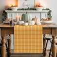 thumbnail image 1 of Yellow Plaid Table Runner, Autumn Thanksgiving Kitchen Dining Table Decoration for Home Party Decor 13x90 Inches, 1 of 9