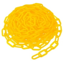 Yellow Plastic Chain,Bexikou 13ft Rustproof & Lightweight Plastic Chain Links,High Visibility Safety Barrier Chains for Crowd Control, Caution, Security, Construction Site