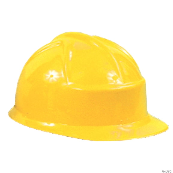Yellow Plastic Construction Helmet Adult Halloween Accessory