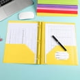 thumbnail image 1 of Yellow Plastic Folders With Pockets Heavy Duty Letter Size File Folders For Documents Office School Yellow Color Durable And Water Resistant For Organization, 1 of 4