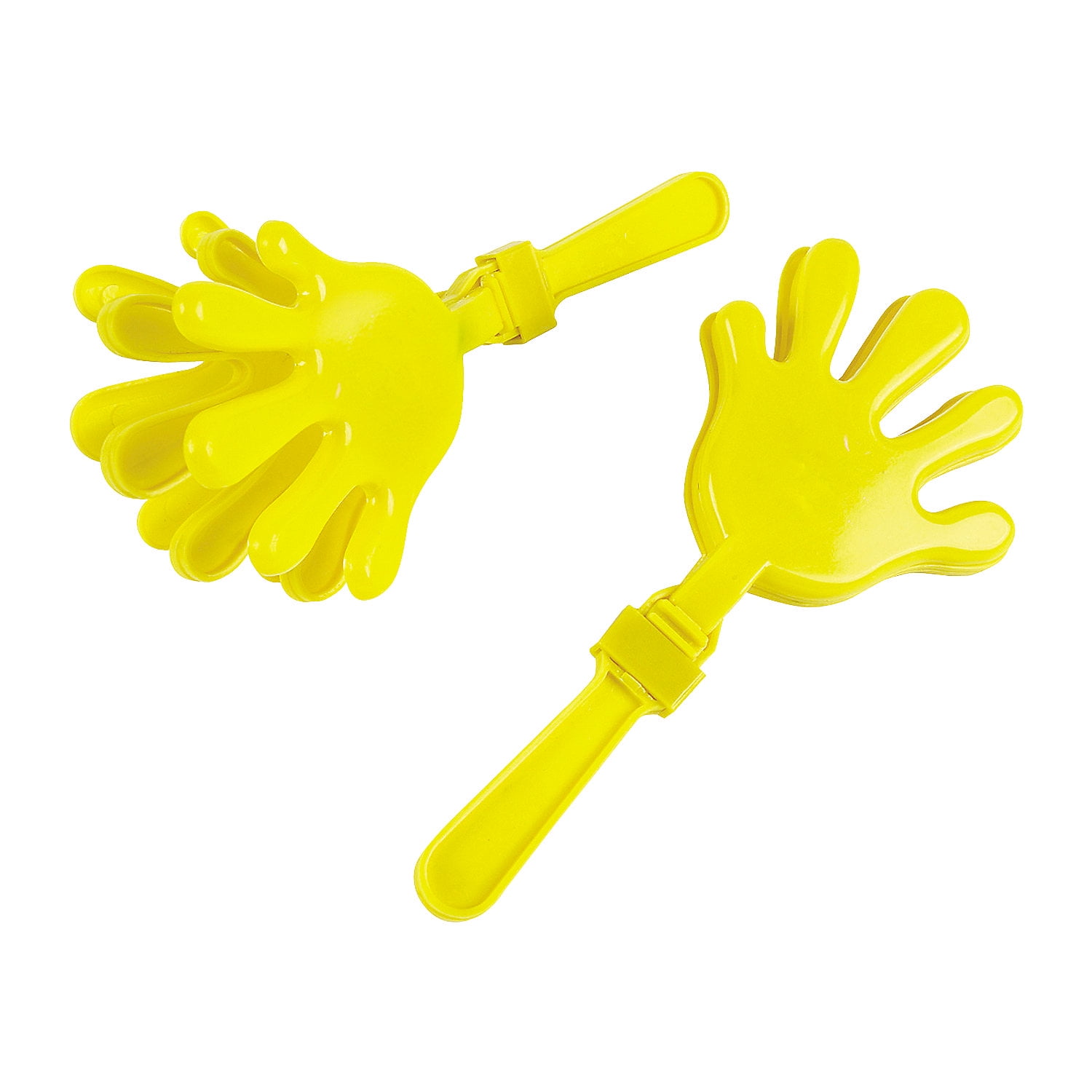 Yellow Plastic Hand Clappers Party Favors 12 Pieces