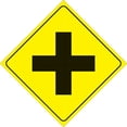 thumbnail image 1 of Voss Signs 470 X Yr Yellow Plastic Reflective Sign 12" - 4-way Intersection, 1 of 2