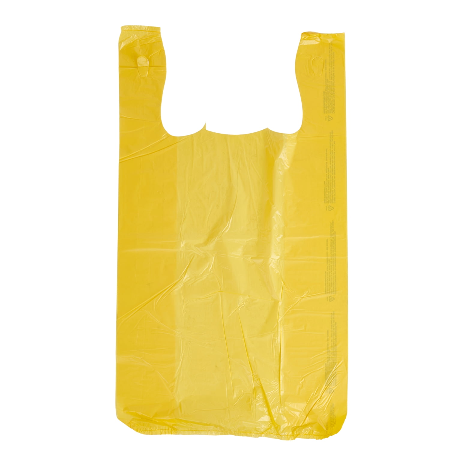 Yellow Plastic TShirt Shopping Bags Case of 1,000