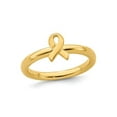 thumbnail image 1 of Gem & Harmony Yellow Plated Sterling Silver Awareness Ribbon Ring for Women, 1 of 6