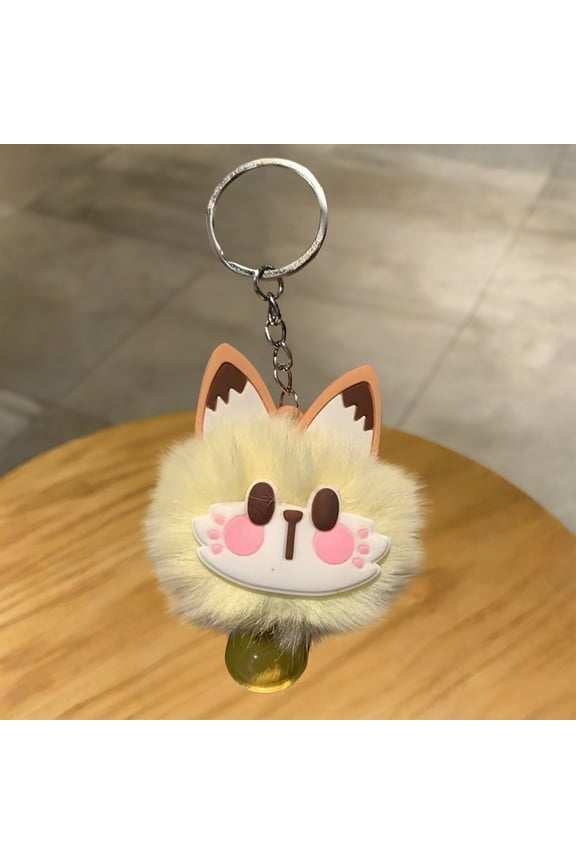 Yellow Plush Bag Charm, Cute Soft Plush, New Year Decor - With Bells, Versatile For Any Outfit, New Year Themed, Soft Fleece Material, Party Favors - For Women Girls, Teens, Gift