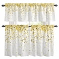 thumbnail image 1 of Yellow Polka Dot Kitchen Curtains Sets for Windows 36 Inch Length, Ombre Abstract White Monochrome Rod Pocket Window Treatments Tier Curtains and Valances Set for Bedroom/Bathroom, 1 of 8