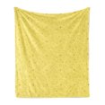 thumbnail image 1 of Yellow Polka Dot Soft Flannel Fleece Throw Blanket, Layout of Big and Small Spots in Vivid Shades, Cozy Plush for Indoor and Outdoor Use, 70" x 90", Pastel Yellow Pale Brown, by Ambesonne, 1 of 5