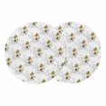 thumbnail image 1 of Yellow Poppy Flowers Round 13 Inch Placemats Set of 2, Spring Gray Eucalyptus Leaves Rustic HeatResistant Non Slip Place Mats for Dining Table, Wipeable Braided Kitchen Table Mats for Housewarming, 1 of 9
