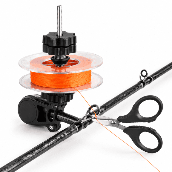 Yellow Portable Compact Fishing Line Spooler Winder Tool for Spinning & Baitcasting Rods