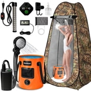 Portable Electric Camp Shower Kit with Hot Cold Water & Accessories, 25 Gallon