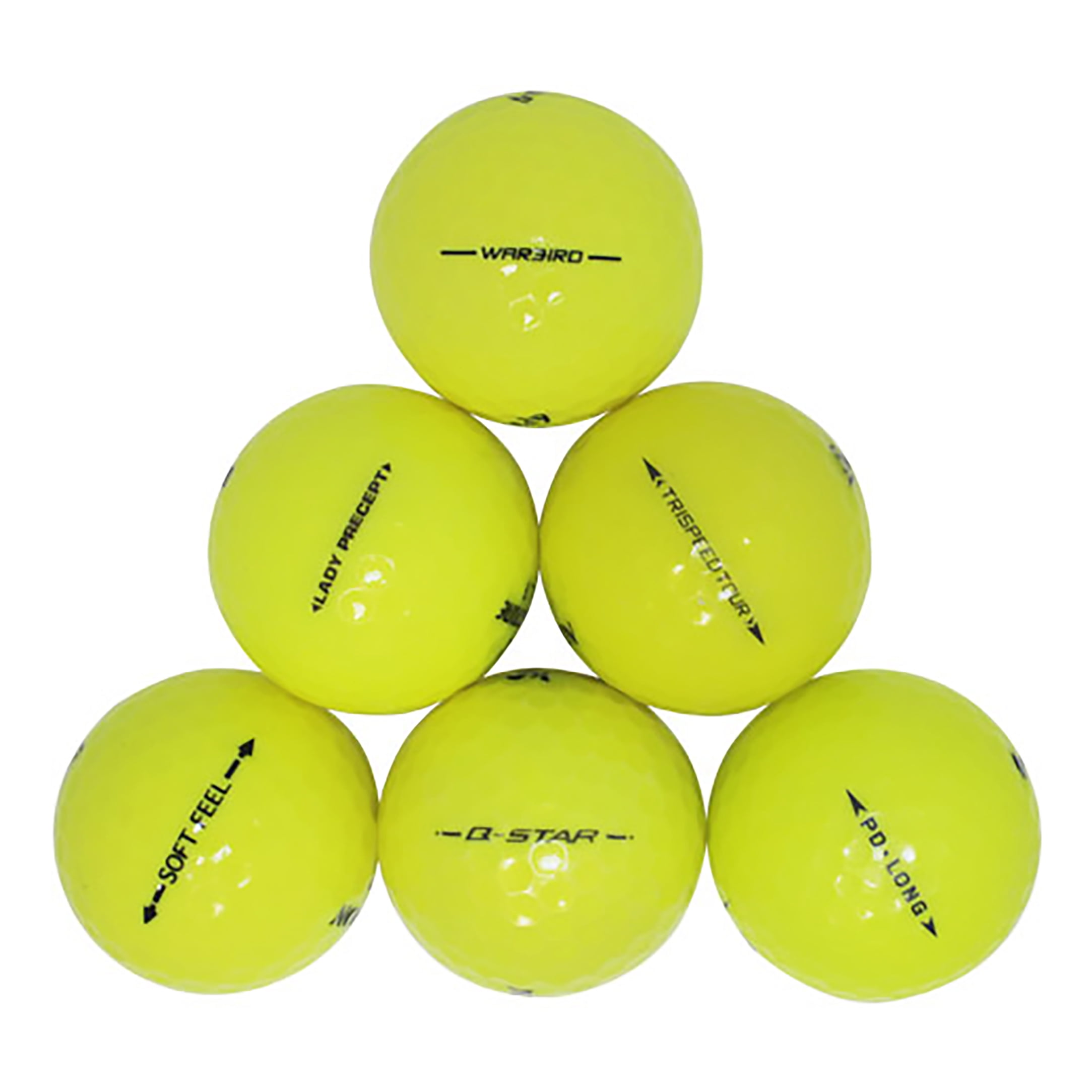Yellow Premium Quality Golf Balls, Mint, 5a, AAAAA Quality, 48 Pack, Yellow