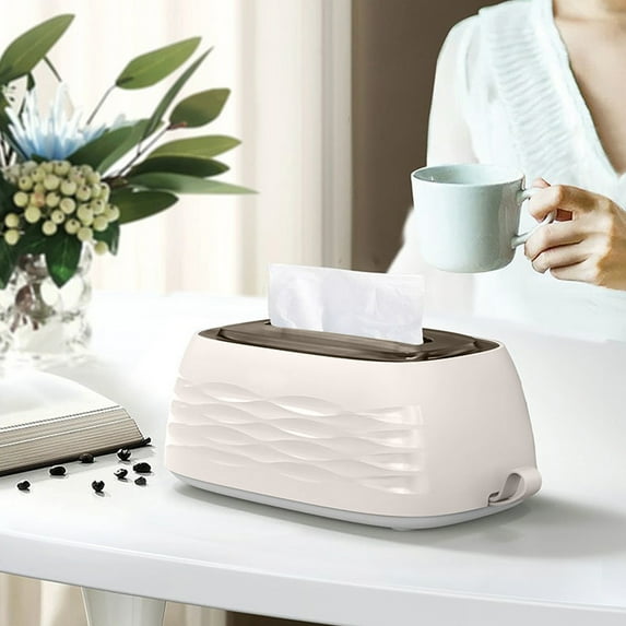 Yellow Premium Tissue Box with Spring Mechanism 9x5x4 Inches Versatile Paper Dispenser for Desk or Wall Installation