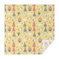 thumbnail image 1 of Yellow Princess Castle Unicorn Pattern Square Tablecloth,Waterproof Square Table Cover,Wipeable Spillproof Washable Table Cover for Home Kitchen Party Decor 52"x52"(132x132cm), 1 of 6