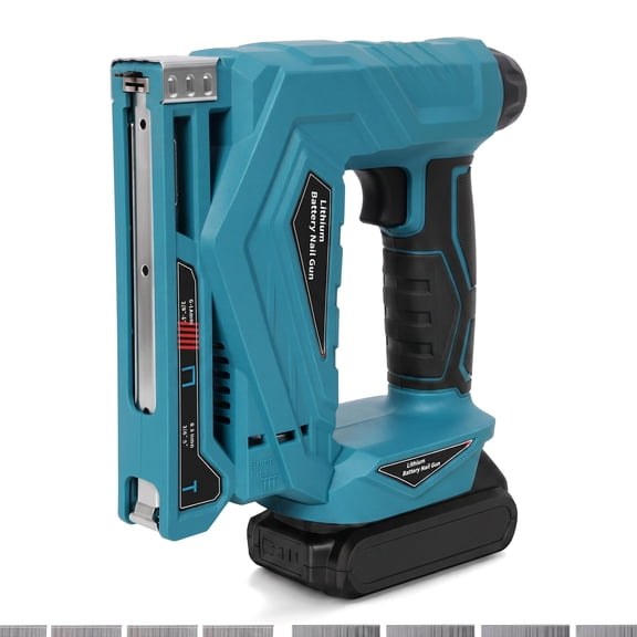 Yellow Professional 2-in-1 Cordless Brad Nailer Stapler Tool Compatible with for 20V MAX Adjustable Depth Lock