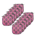 thumbnail image 1 of Yellow and Purple Chair Seating Cushion Set of 12, Vertical Stripes on Geometric, Seat Pads for Office with Anti-slip Backing, 16"x16", Hot Pink Dark Taupe, by Ambesonne, 1 of 3