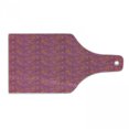 thumbnail image 1 of Yellow and Purple Cutting Board, Funky Hand Drawn Swirls and Hearts Pattern, Decorative Tempered Glass Cutting and Serving Board, in 3 Sizes, by Ambesonne, 1 of 2