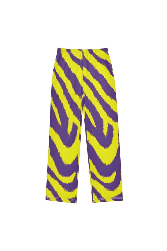 Yellow Purple Zebra Pattern Pajama Pants Soft Lightweight Lounge Pants Bottoms Sleep Pants Warm Comfy