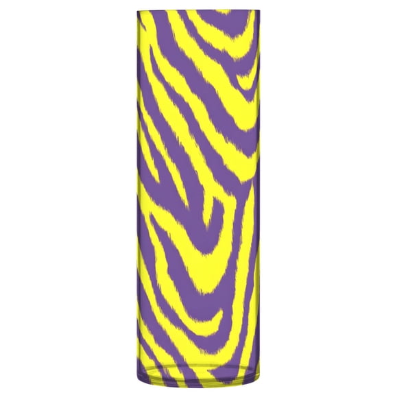 Yellow Purple Zebra Pattern Vase Flower Vase Clear Unbreakable Plastic Tall Decorative 11.8in
