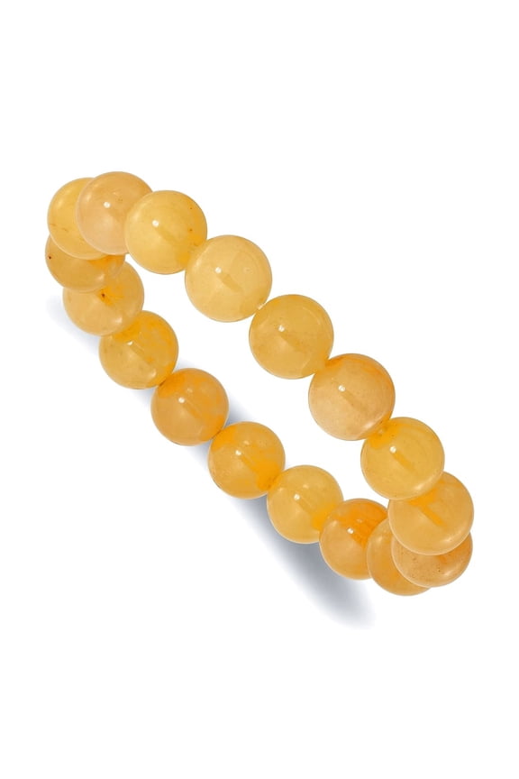 Yellow Quartz 10.00mm Beaded Stretch Bracelet Stretch Bracelet for Women
