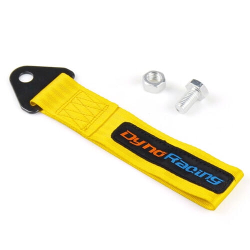 Yellow Racing Fixed Tow Strap Rally Race Drift Towing Car Tuning Bumper Hook